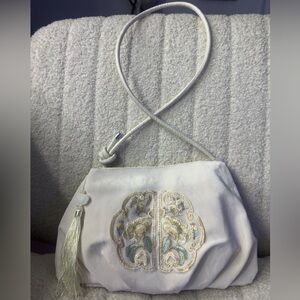 Vintage Cream Embroidered Women's Clutch Adjustable bag
